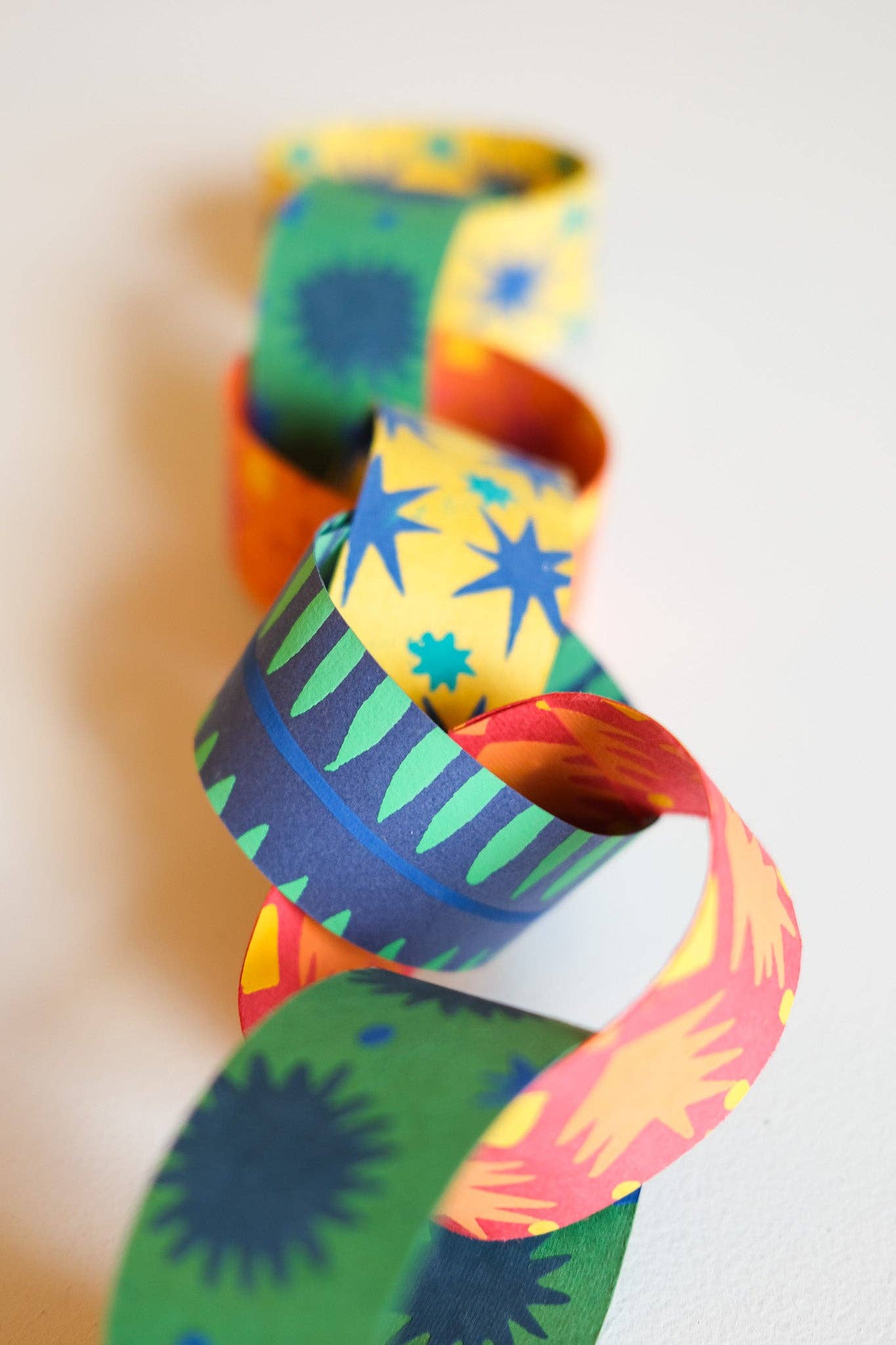 Artisan Jaipur screen-printed paper strips for chains