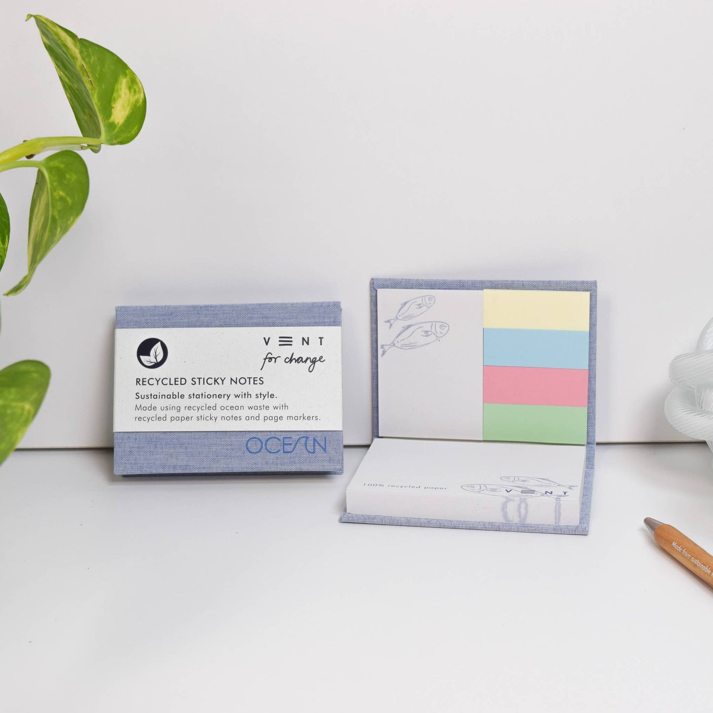 Ocean Blue Sticky Notes Pad