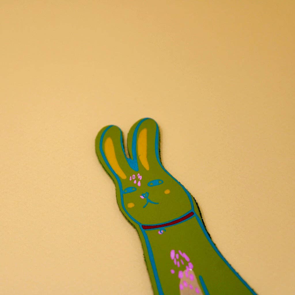Selection of No Bunny Like You foil embossed leather bookmarks