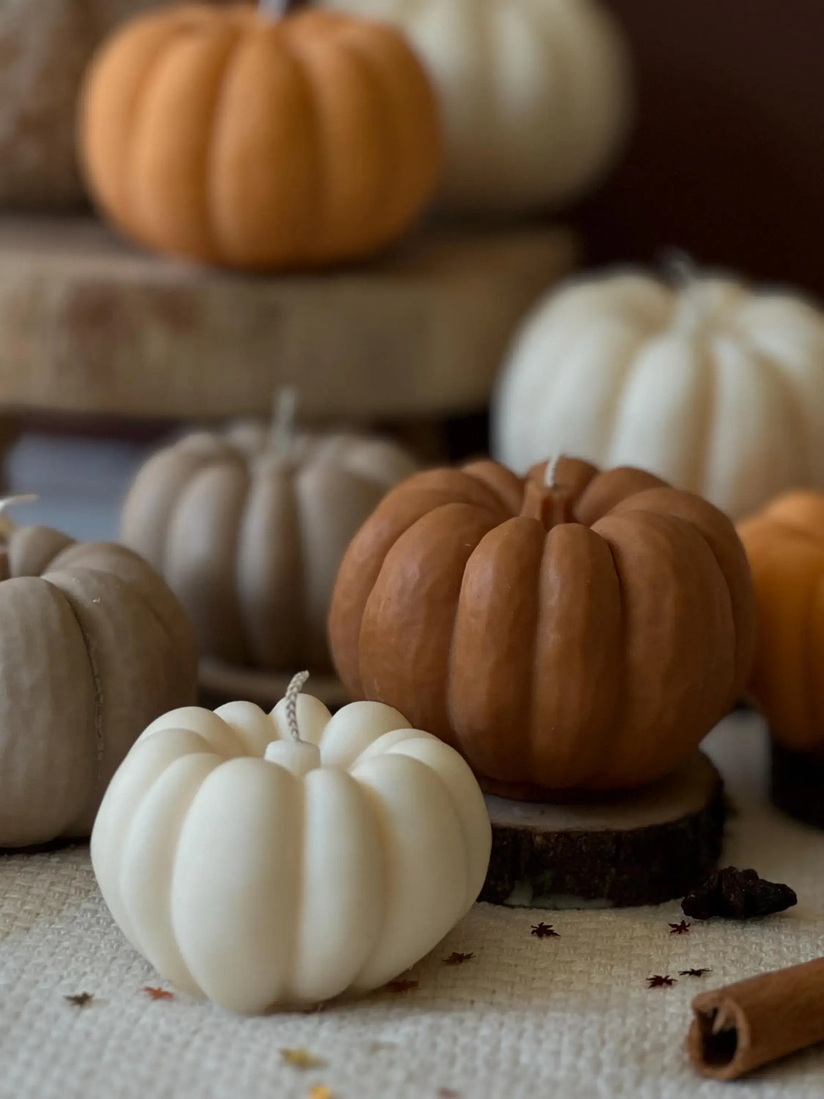 Cute pumpkin shaped candle, perfect autumn gift