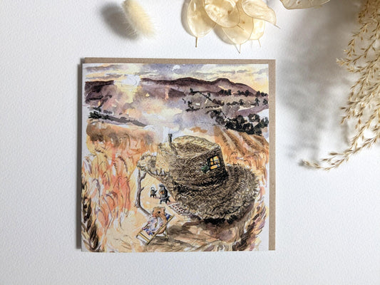 Jessica Kendrew Harvest Mouse Watercolour Greeting Card - British Wildlife Art