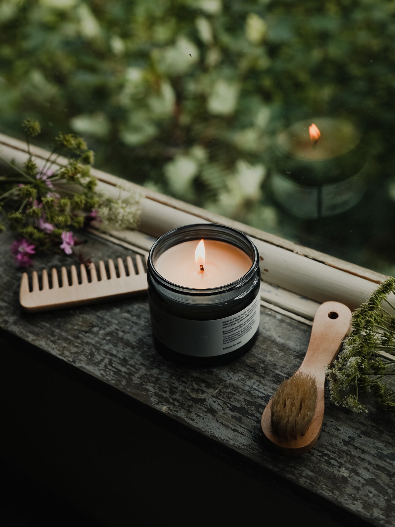 Mandarin & Mint Candle in recycled packaging, British made in Cornwall