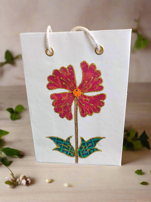 Gift Bag handcrafted flower