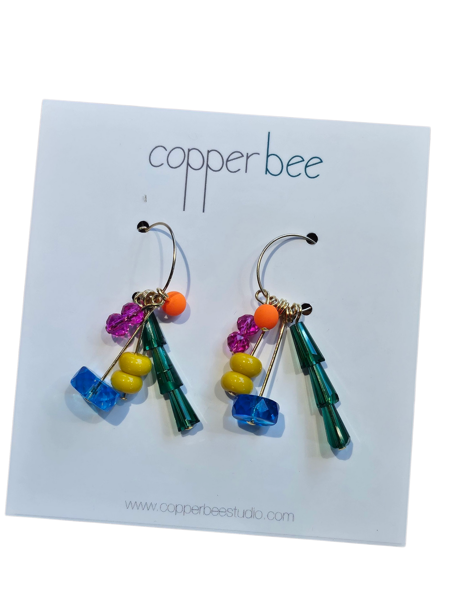 Kaleido Array Earrings | Colourful Statement Hoops | Handmade by Copper Bee