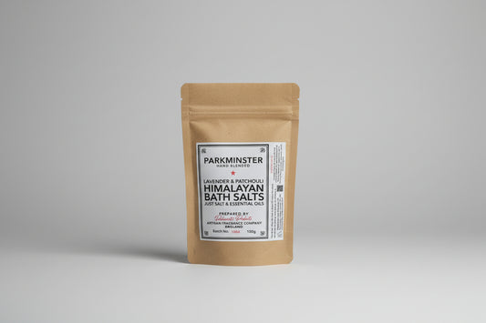  Lavender & Rosemary Himalayan Bath Salts and botanical essential oils.