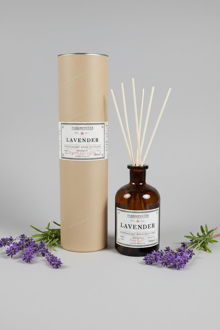 Parkminister lavender diffuser with amber apothecary bottle