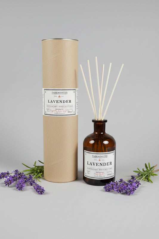 Parkminister lavender diffuser with amber apothecary bottle