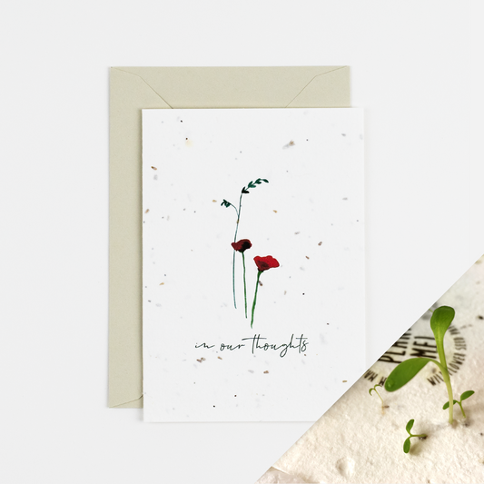 In Our Thoughts Plantable Sympathy Card