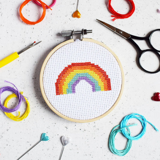 Over the Rainbow Mini Cross Stitch Kit