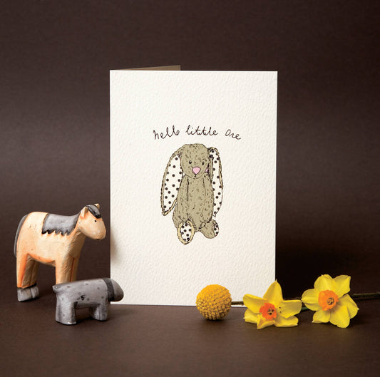 Hello Little One Bunny Baby Card