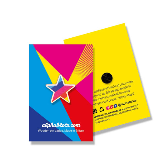 Rainbow Star Pin Badge