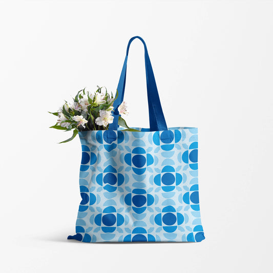 Boho Blue 3 -  70s Shopper Tote Bag