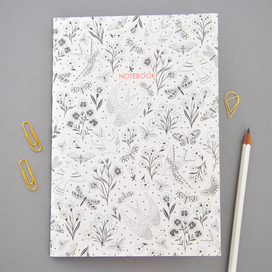 Butterflies, Birds and Bees A5 Notebook Gift