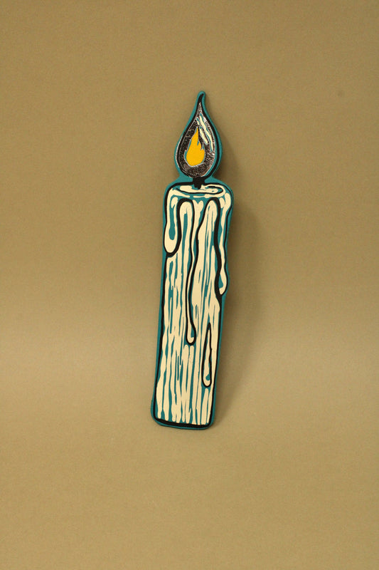 Candle Bookmark - Turquoise