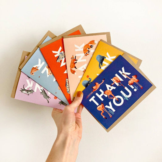 Thank You Animals Multipack Greeting Cards