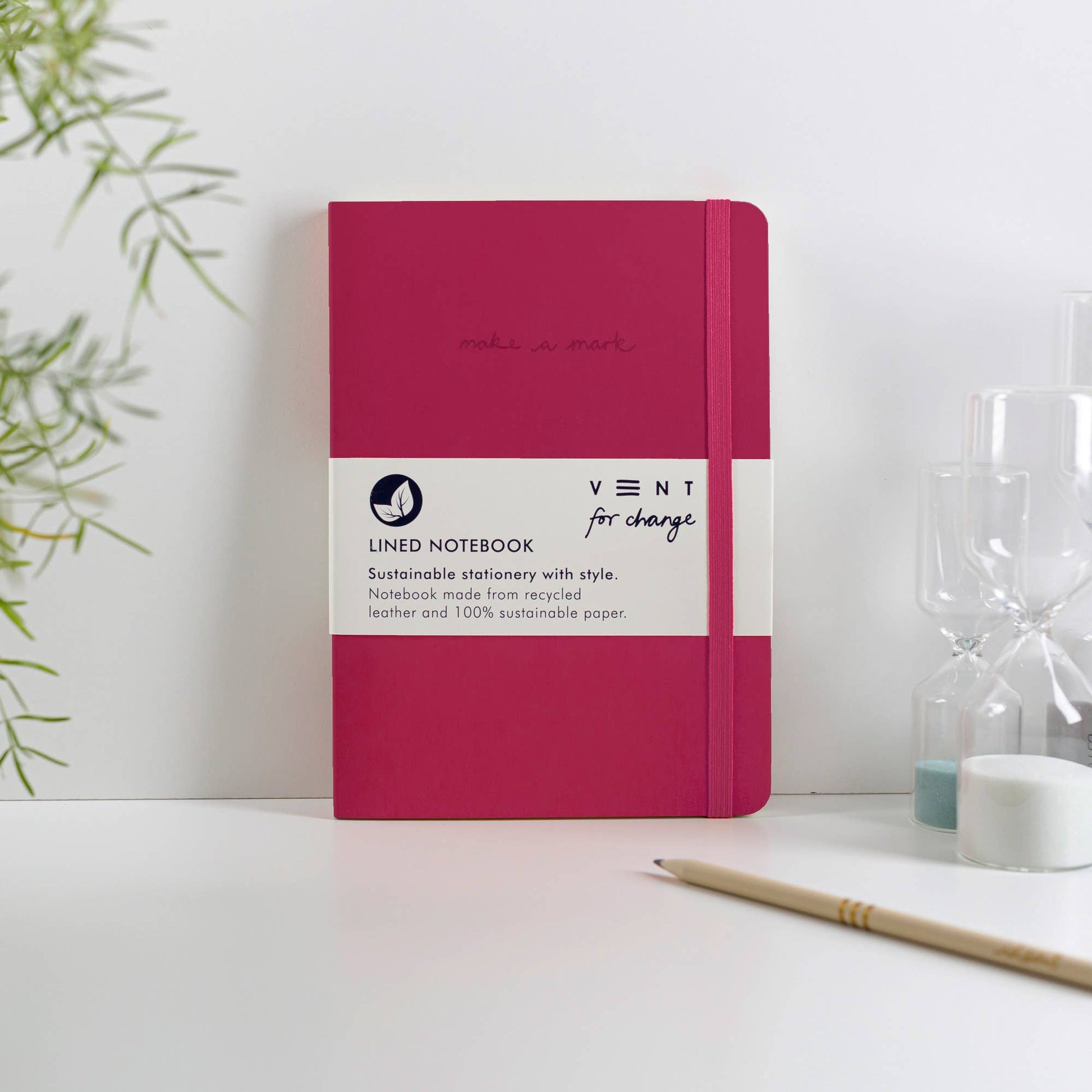 Recycled Leather A5 Make a Mark notebook