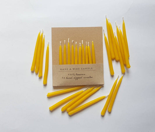 Beeswax Birthday Cake Candles