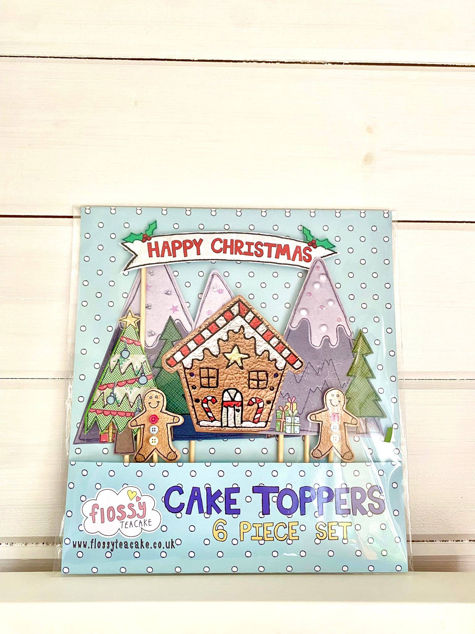 Gingerbread Cake Christmas Topper. his six-piece cake topper set is a great addition to a homemade or shop-bought cake!