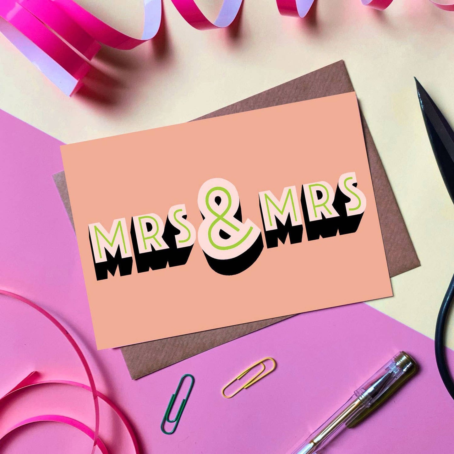 Mrs & Mrs Wedding Card