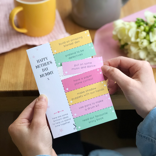Mother's Day Activity Ideas Coupon Card